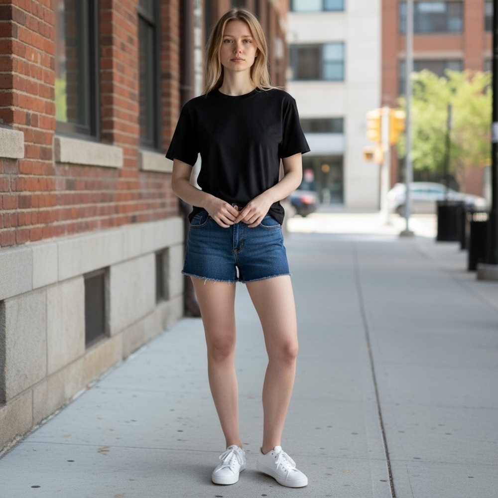 Seven7 Premium Denim Blue Jean Cut Off Shorts